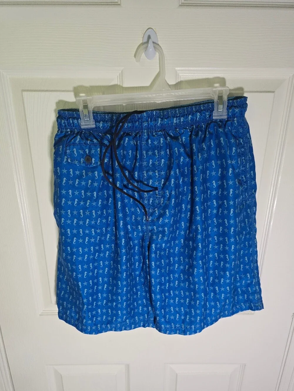 Nat Nast Mens Blue Boardshorts with Lining Swim Trunks Large